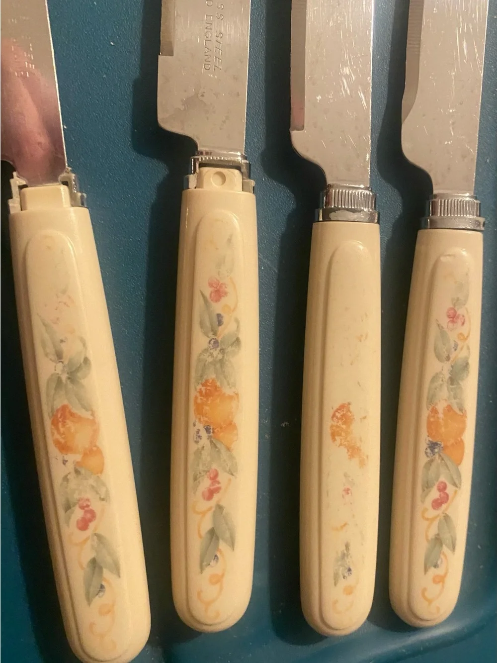 Vintage Corelle Corning Stainless Steel Flatware 8 Piece Set Abundance pattern